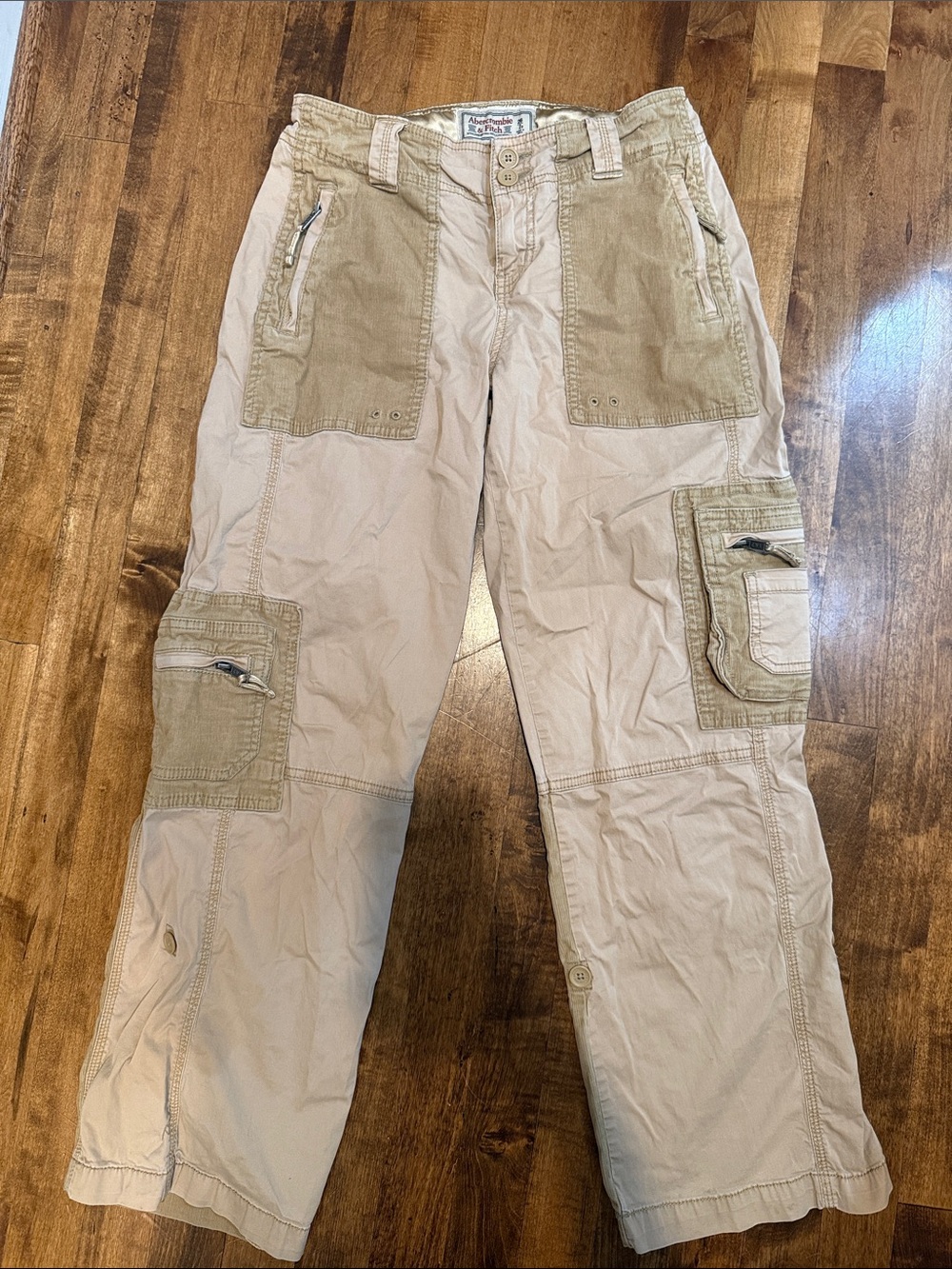 Vintage Abercrombie & Fitch Two-Tone Tan Cargo Pants